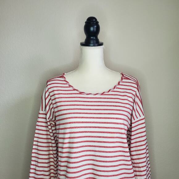 Madewell Red Striped Chart Tee Small - Picture 5 of 7